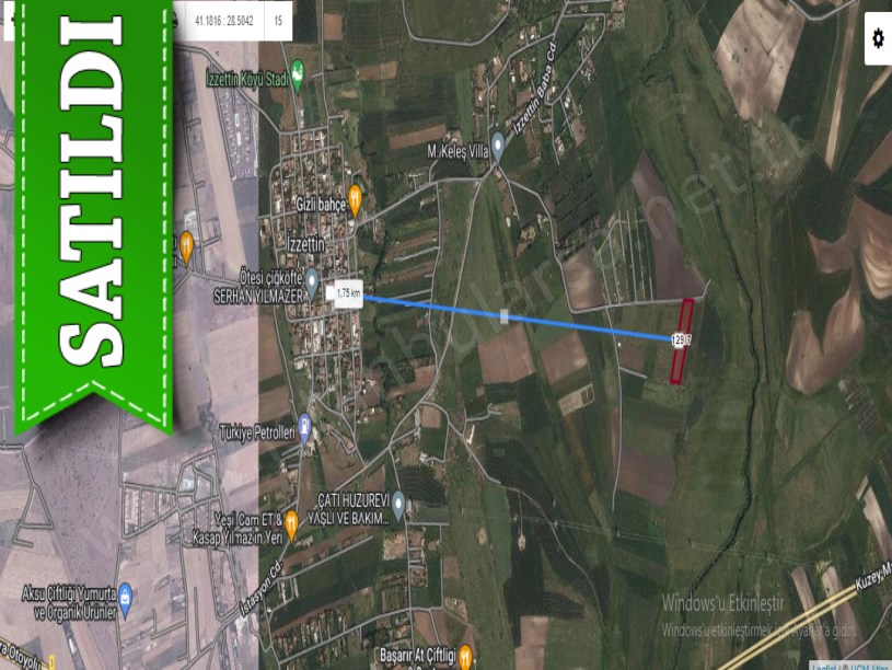 Çatalca İzzettinde Satılık Arsa , 200 m2 Asfalta Yakın Yolu Var