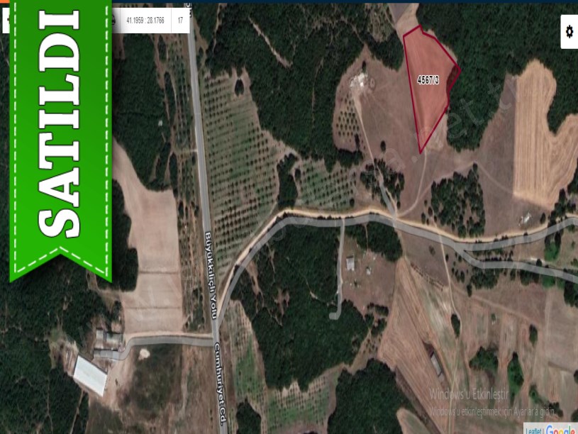 Silivri Büyükkılıçta Satılık Tarla , 7,742 m2 Müstakil Yolu Var