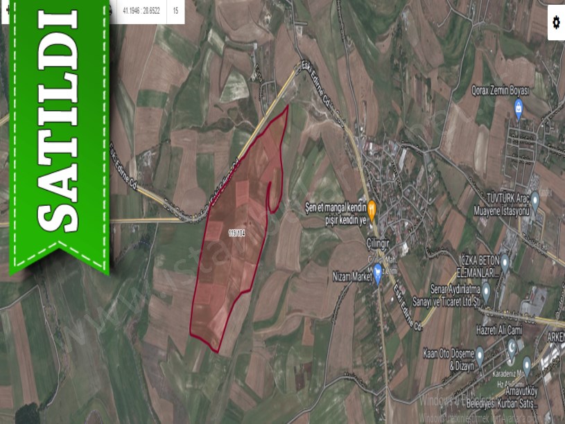 Arnavutköy Çilingirde Satılık Arsa , 500 M2 Eski Edirne Asfaltına Cephe