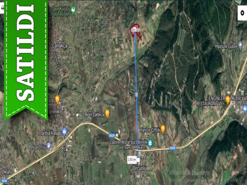 Çatalca Örcünlüde Satılık Tarla , 41,500 m2 Müstakil Yolu Var
