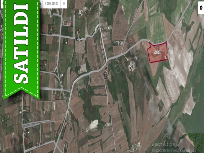 Çatalca Örcünlüde Satılık Tarla ,18,500 M2 Müstakil Yola Cephe
