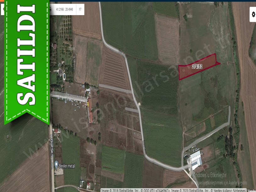 Çatalca Kestanelikte Satılık Arsa , 560 m2 Etrafı Çevrili