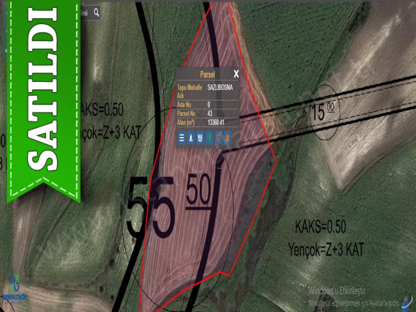 Arnavutköy Sazlıbosnada Satılık Arsa , 386 M2 Caddeye Yakın İmarlı