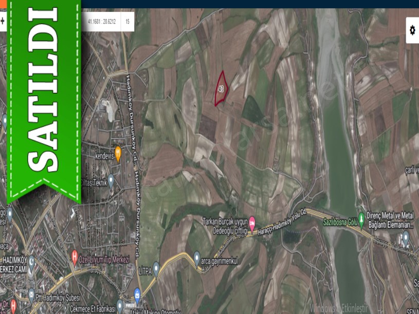 Arnavutköy Sazlıbosnada Satılık Arsa , 386 M2 Caddeye Yakın İmarlı