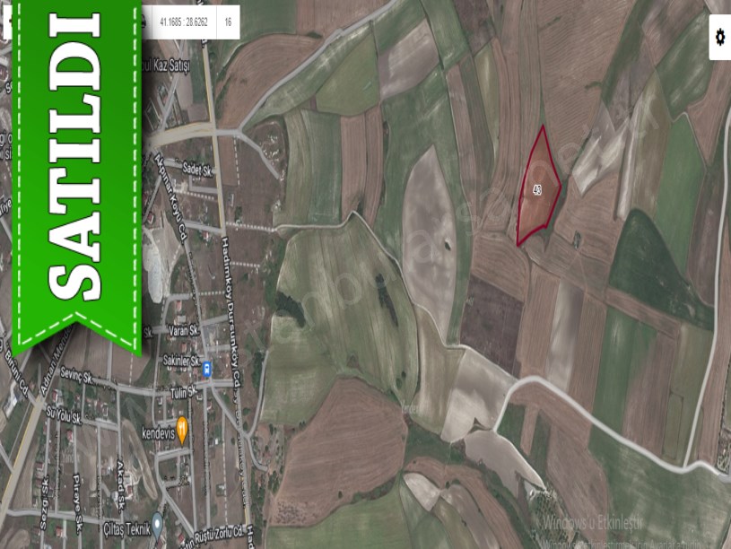 Arnavutköy Sazlıbosnada Satılık Arsa , 386 M2 Caddeye Yakın İmarlı
