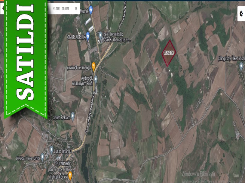 Arnavutköy Dursunköyde Satılık Arsa , 250 M2 Yola Yakın 