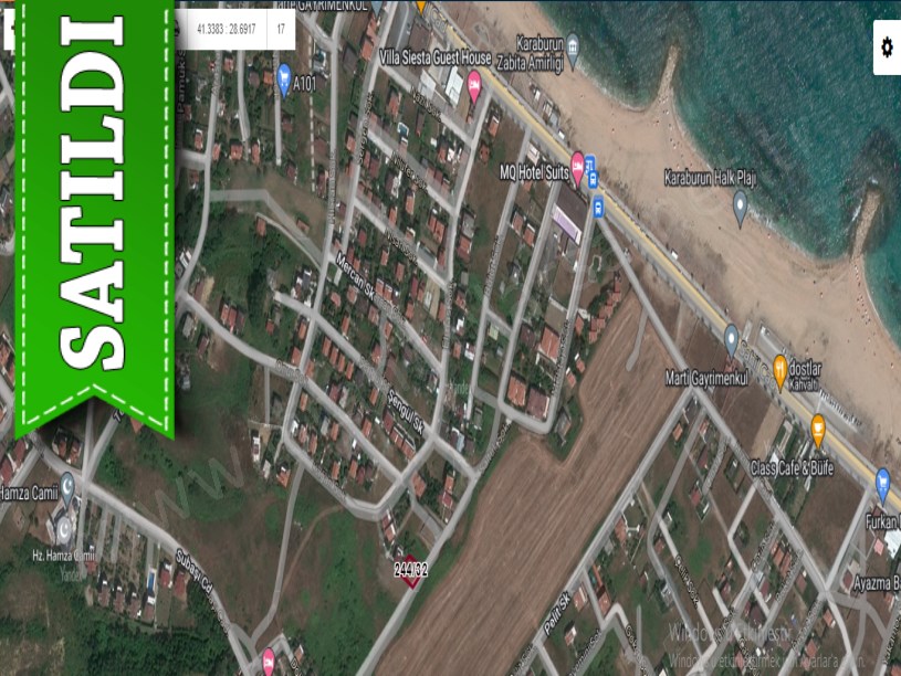 Arnavutköy Karaburunda Satılık Arsa ,  335 M2 Deniz Manzaralı Müstakil