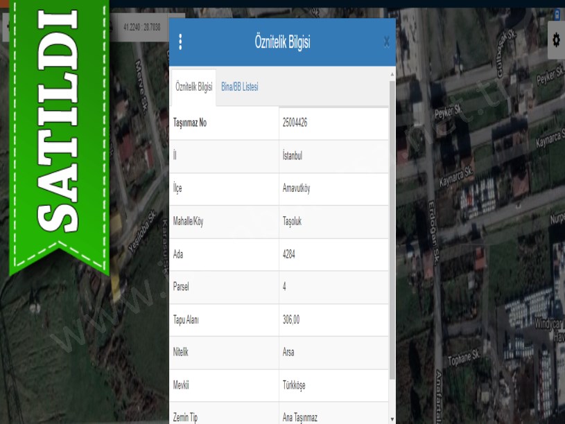 Arnavutköy Taşolukta Satılık Arsa , 306 m2 Müstakil İmarlı