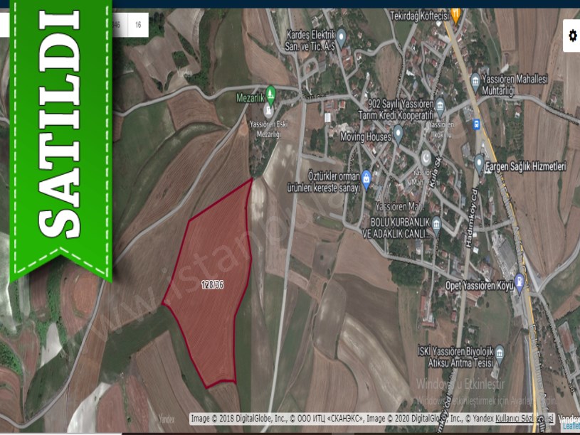 Arnavutköy Yassıörende Satılık Arsa , 10 Dönüm  Merkeze Yakın 