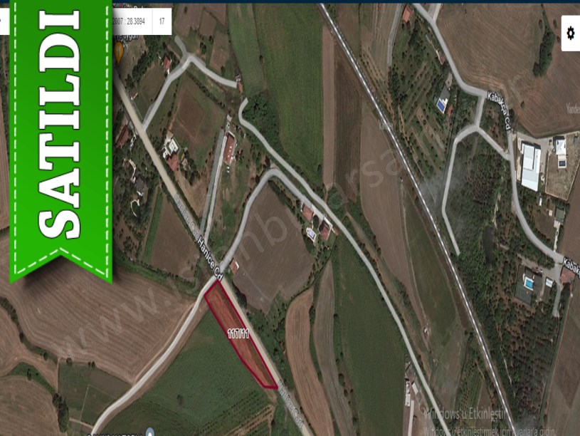 Çatalca İnceğizde Satılık Tarla , 3,833 M2 Müstakil Cadde Cephe