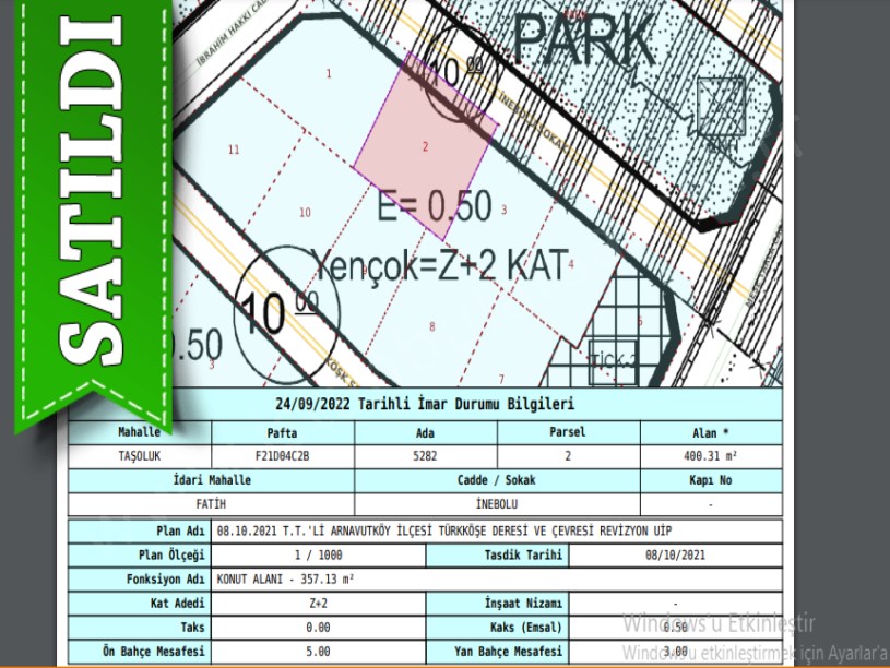 Arnavutköy Taşolukta Satılık Arsa , 400 M2 Evlerin Yakını Müstakil