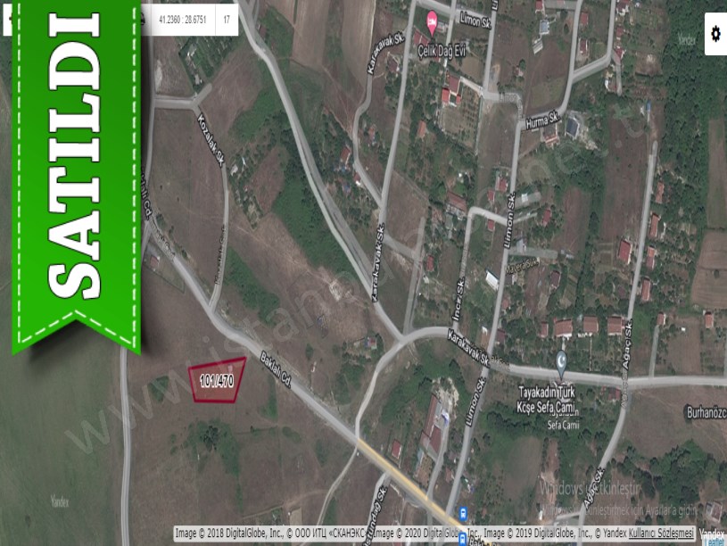 Arnavutköy Tayakadında Satılık Arsa , 190 m2 Caddeye Yakın Hisseli