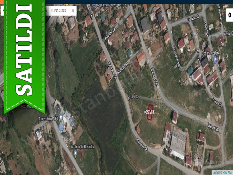 Arnavutköy Haraççıda Satılık Arsa , 191 m2 Evlerin Yakını Yolu Var