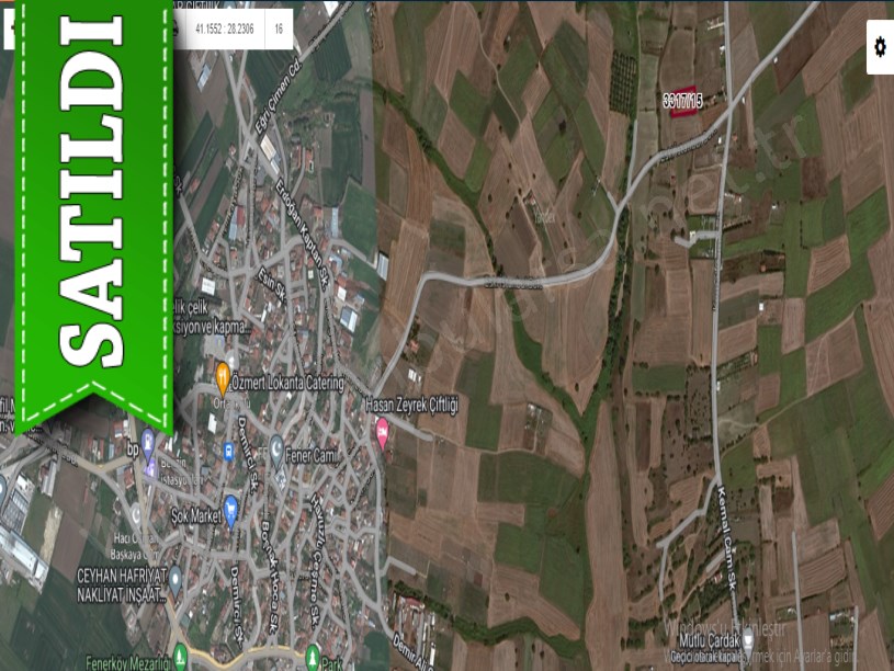 Silivri Fenerköyde Satılık Arsa , 720 m2 Çevrili Yolu Var