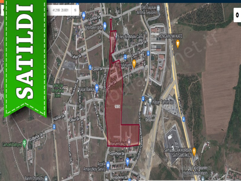 Arnavutköy Taşolukta Satılık Arsa , 270 m2 Cadde Cephe Çevrili