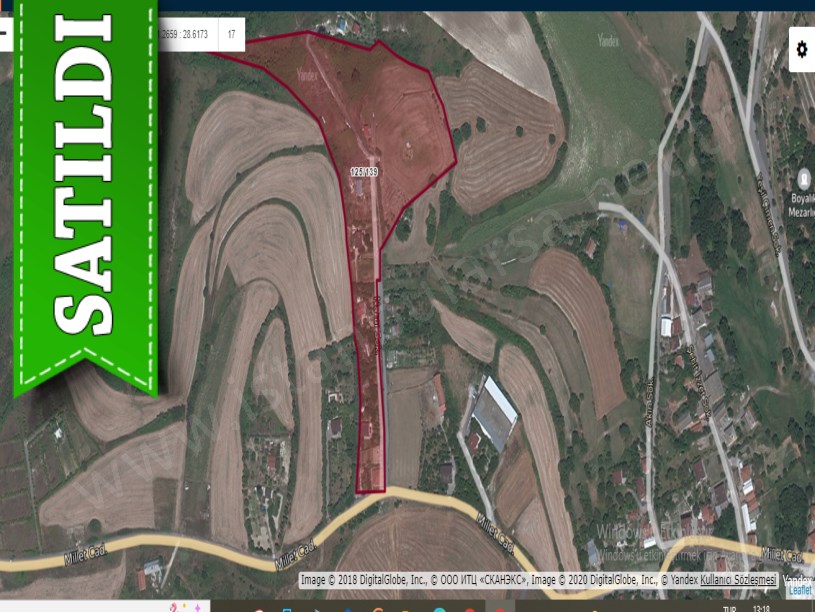 Arnavutköy Boyalıkta Satılık Arsa , 558 M2 Cadde Cephe 
