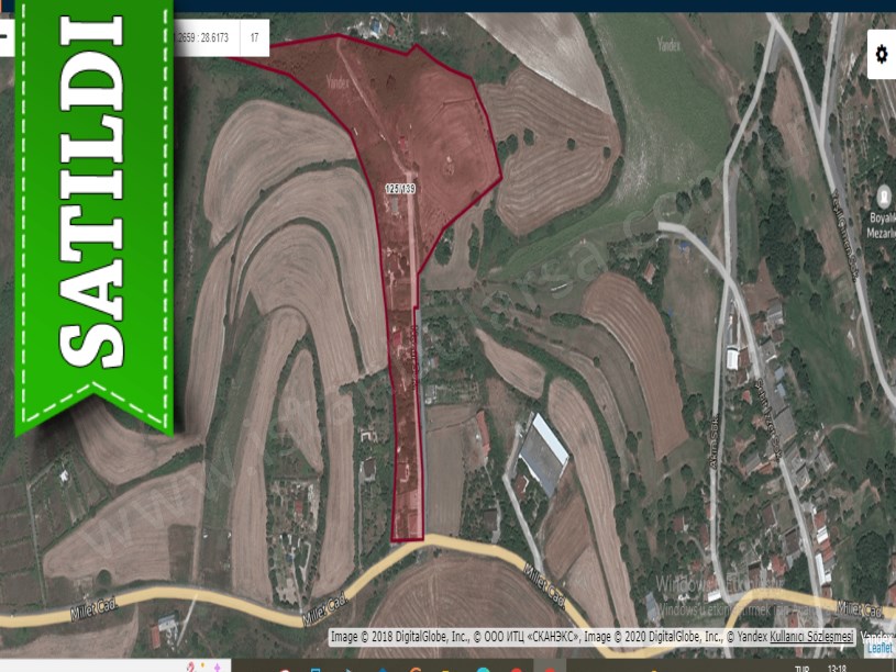 Arnavutköy Boyalıkta Satılık Arsa , 558 M2 Cadde Cephe 