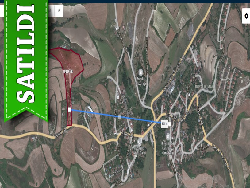 Arnavutköy Boyalıkta Satılık Arsa , 558 M2 Cadde Cephe 