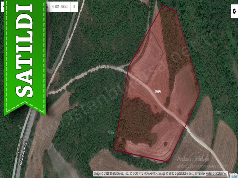 Arnavutköy Boyalıkta Satılık Arsa , 2,041 M2 Çaplı Çevrili Manzaralı