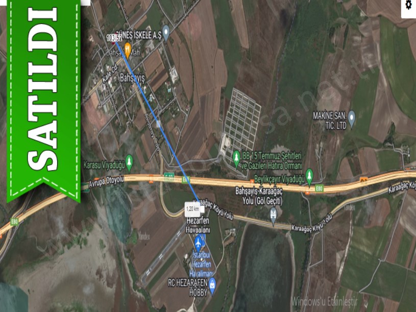 Çatalca Bahşayişte Satılık Arsa , 120 m2 Köyiçi Yola Cephe