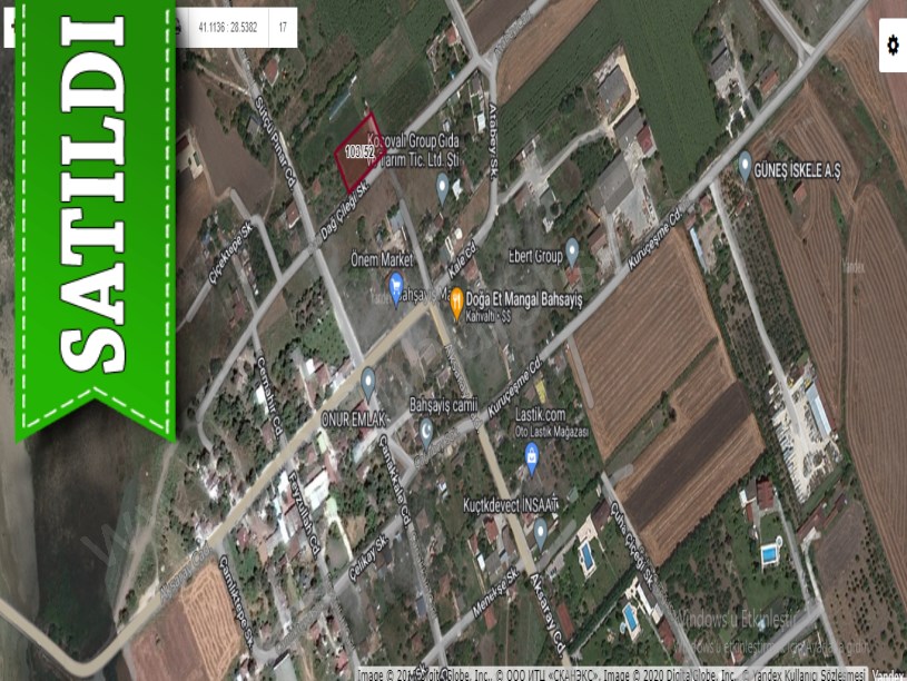 Çatalca Bahşayişte Satılık Arsa , 120 m2 Köyiçi Yola Cephe