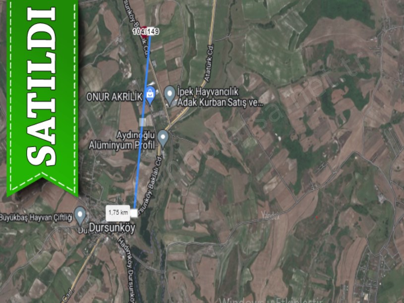 Arnavutköy Dursunköyde Satılık Arsa , 337 M2 Cadde Cephe