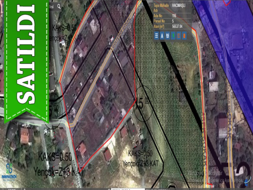 Arnavutköy Hacımaşlıda Satılık Arsa , 577 M2 Yolu Var Evlerin Yakını