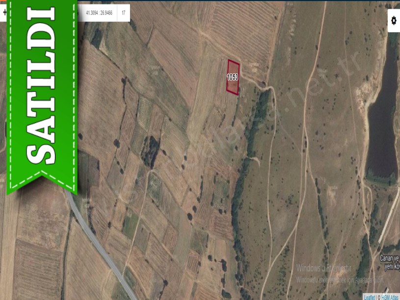 Tekirdağ Hayrabolu Danişmentte Satılık Tarla , 1,032 m2 Mera Cephe Yolu Var