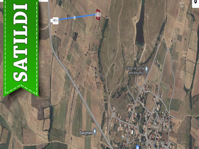 Tekirdağ Hayrabolu Danişmentte Satılık Tarla , 1,032 m2 Mera Cephe Yolu Var