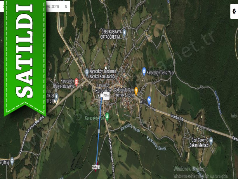 Çatalca Karacaköyde Satılık Arsa , 500 m2 Yolu Var