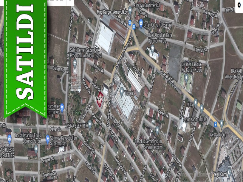Arnavutköy Taşolukta Satılık Arsa , 444 M2 Çift Cephe Müstakil