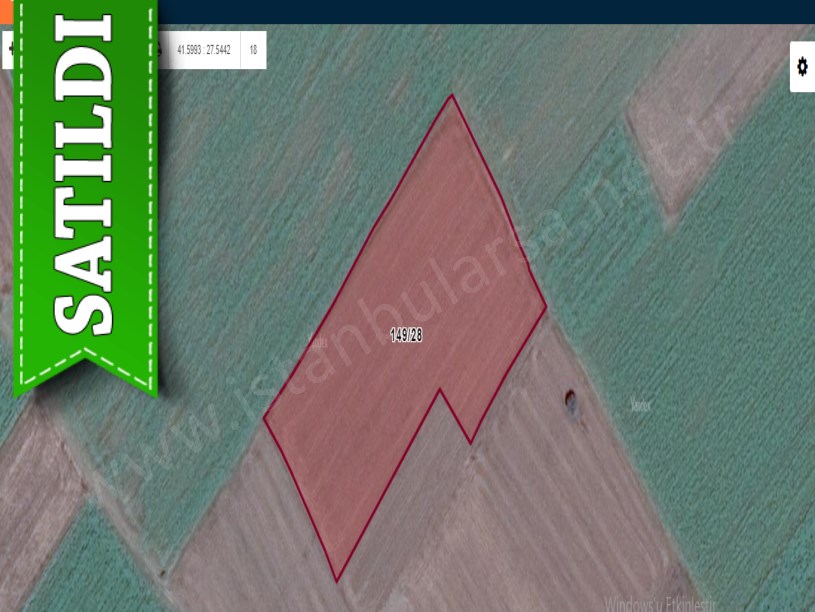 Kırklareli Pınarhisar Orta Mah. Satılık Arsa , 323 m2 Hisseli 