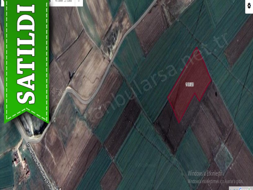 Kırklareli Pınarhisar Orta Mah. Satılık Arsa , 323 m2 Hisseli 