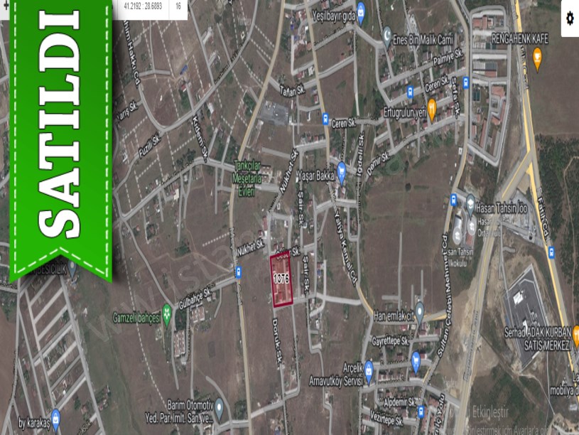 Arnavutköy Taşolukta Satılık Arsa , 159 M2 Cadde Yakını Hisseli