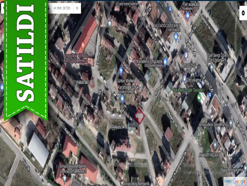 Arnavutköy Mustafa Kemalpaşa Mah Satılık Arsa , 226 m2 Köşe Başı 