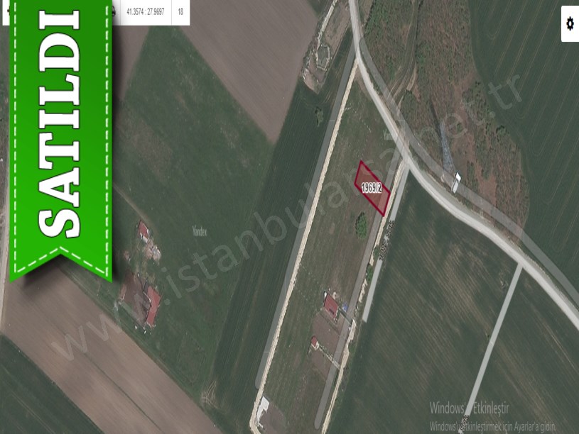 Tekirdağ  Kapaklıda Satılık Arsa , 395 M2 Müstakil Yolu Var