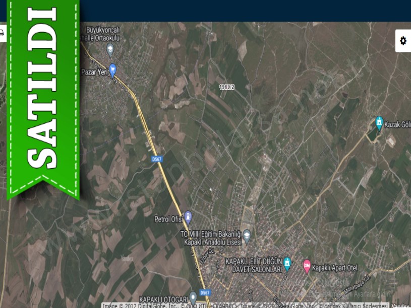 Tekirdağ  Kapaklıda Satılık Arsa , 395 M2 Müstakil Yolu Var