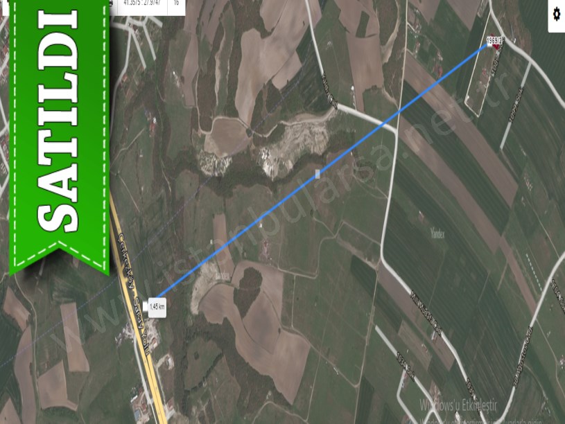 Tekirdağ  Kapaklıda Satılık Arsa , 395 M2 Müstakil Yolu Var