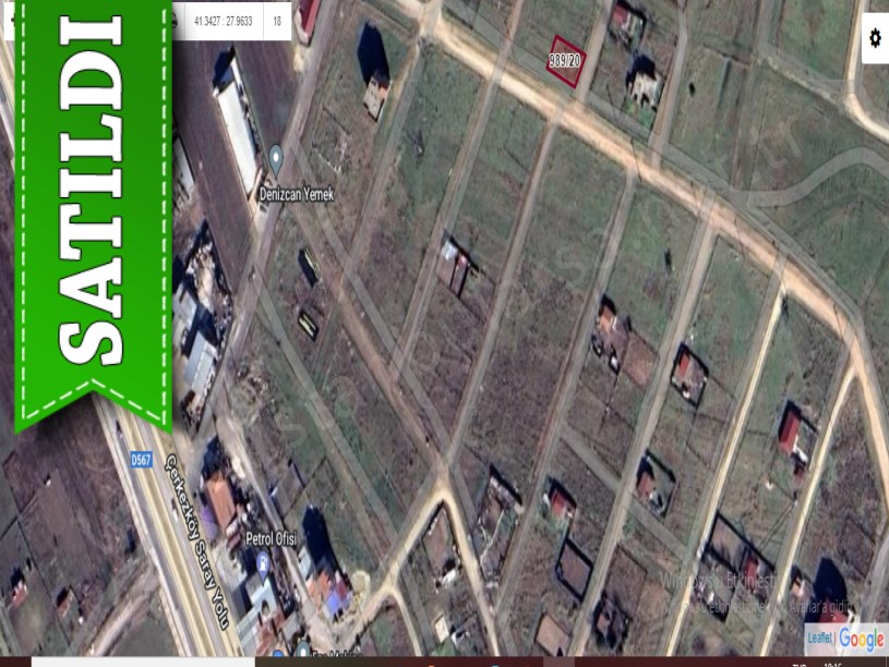 Tekirdağ  Kapaklıda Satılık Arsa , 251 M2 Caddeye Yakın Ticari + Konut İmarlı