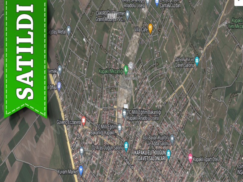 Tekirdağ  Kapaklıda Satılık Arsa , 474 M2 Yolu Var Caddeye Yakını
