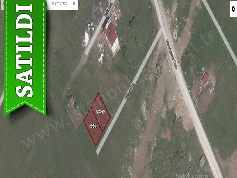 Tekirdağ  Kapaklıda Satılık Arsa , 474 M2 Yolu Var Caddeye Yakını