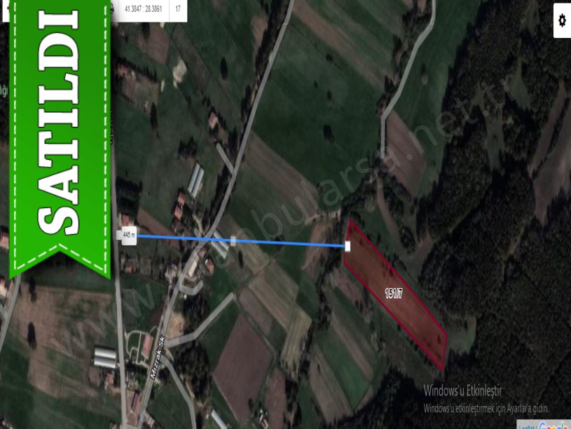 Çatalca Belgratta Satılık Arsa , 509 m2 Evlerin Yakını Yolu Var