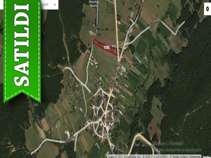 Çatalca Belgratta Satılık Arsa , 326 M2 Cadde Cephe Merkezde 