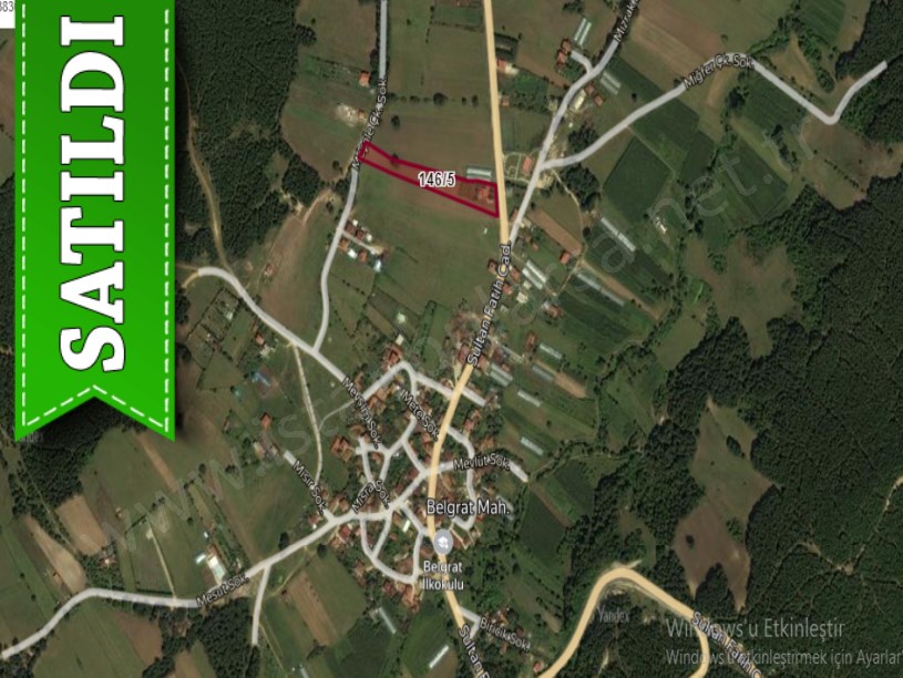 Çatalca Belgratta Satılık Arsa , 326 M2 Cadde Cephe Merkezde 