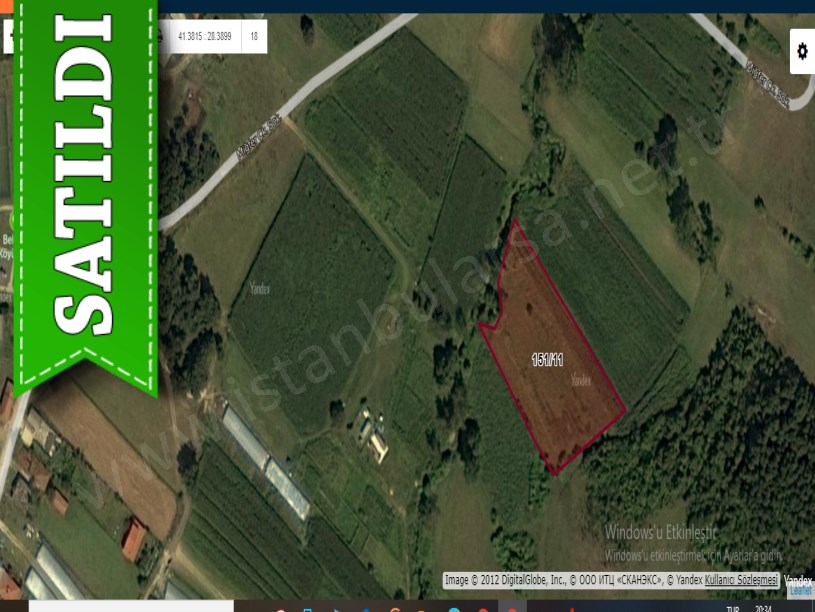 Çatalca Belgratta Satılık Arsa , 445 m2 Yolu Var 