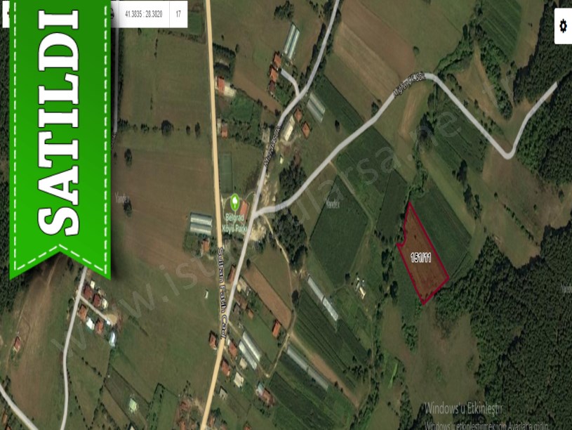 Çatalca Belgratta Satılık Arsa , 445 m2 Yolu Var 