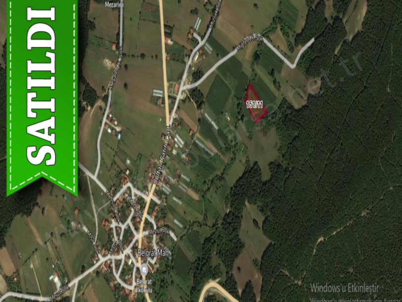 Çatalca Belgratta Satılık Arsa , 445 m2 Yolu Var 