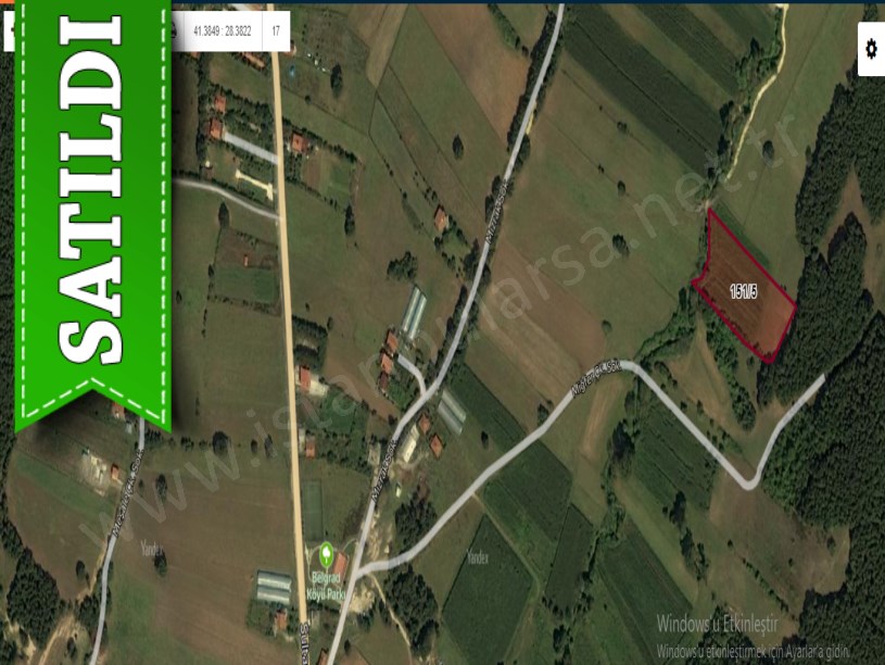 Çatalca Belgratta Satılık Arsa , 420 M2 Çaplı Yolu Var