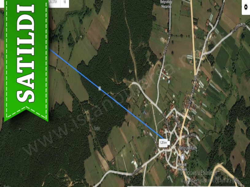 Çatalca Belgratta Satılık Tarla , 1,853 m2 Tek Tapu 
