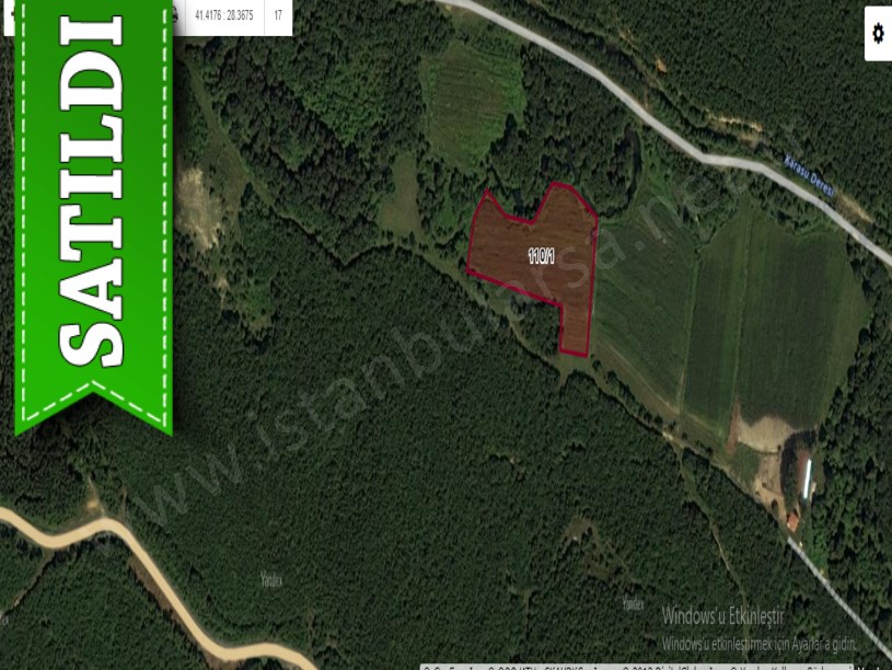 Çatalca Karacaköyde Satılık Arsa , 625 m2 Yola Cephe